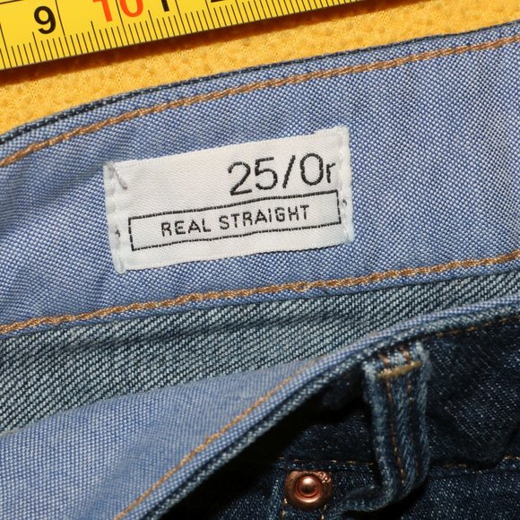 Gap 1969 Real Straight Dark Blue Jeans - Waist 28x32.5 Inseam - Picture 5 of 11